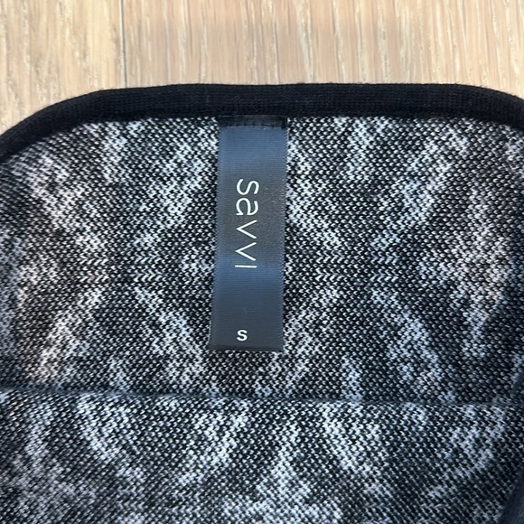 Savvi Snowflake Knit Black White Strapless Tube Top Bandeau Small Free People - Picture 2 of 7